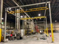 2016 120' METRAIL MET-TRACK 2000 LB BRIDGE CRANE WITH (2) 1TON HOISTS ON (2) 2,000LB BRIDGE RAILS