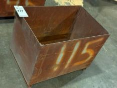 SMALL RECTANGULAR STEEL SCRAP METAL CONTAINER