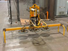 ANVER ET100S-FP 90º 1000LB, 3 PAD VACUUM LIFTER WITH VLS-07 VACUUM LEAK SENSOR UNIT