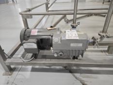US VACUUM PUMPS USV15F 000 M73 , 15 CFM VACCUM PUMP & ATTACHED 1.5 HORSEPOWER BALDOR ELECTRIC MOTOR