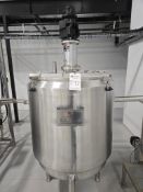 2001 120 GALLON STAINLESS STEEL JACKETED SPLIT LID AGITATED TANK