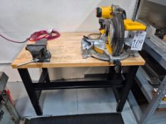 WOOD TOP WORKBENCH WITH ATTACHED DEWALT 12