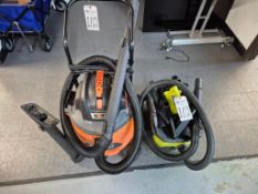 RIDGID WET/DRY VACUUM AND RYOBI 18V ONE+ CORDLESS WET/DRY VACUUM WITH BATTERY & CHARGER