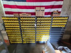 ULINE HEAVY-DUTY SHELVING UNITS W/ STORAGE BINS & TOOLING PACKAGING SUPPLIES USED FOR TOOL CATALOG