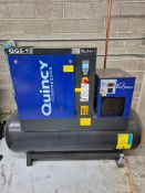 2020 QUINCY QGS-10D 10 HP ROTARY SCREW COMPRESSOR WITH DRYER & 120-GALLON TANK