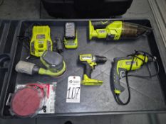 ASSORTED RYOBI POWER TOOLS (CORDED & CORDLESS) AND ACCESSORIES