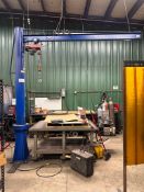 VESTAL JIB-P-10-10-10 FLOOR MOUNTED JIB CRANE 1000 LB CAPACITY WITH ELECTRIC HOIST