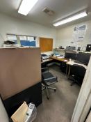 OFFICE FURNITURE AND EQUIPMENT WITH MONITORS AND PRINTERS