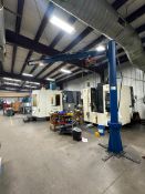 VESTAL JIB-P-10-10-10 FLOOR MOUNTED JIB CRANE 1000 LB CAPACITY WITH ELECTRIC HOIST