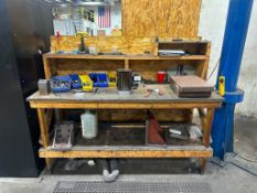 CUSTOM HEAVY-DUTY WORKBENCH WITH ASTRAL GRANITE SURFACE PLATE AND TOOLING