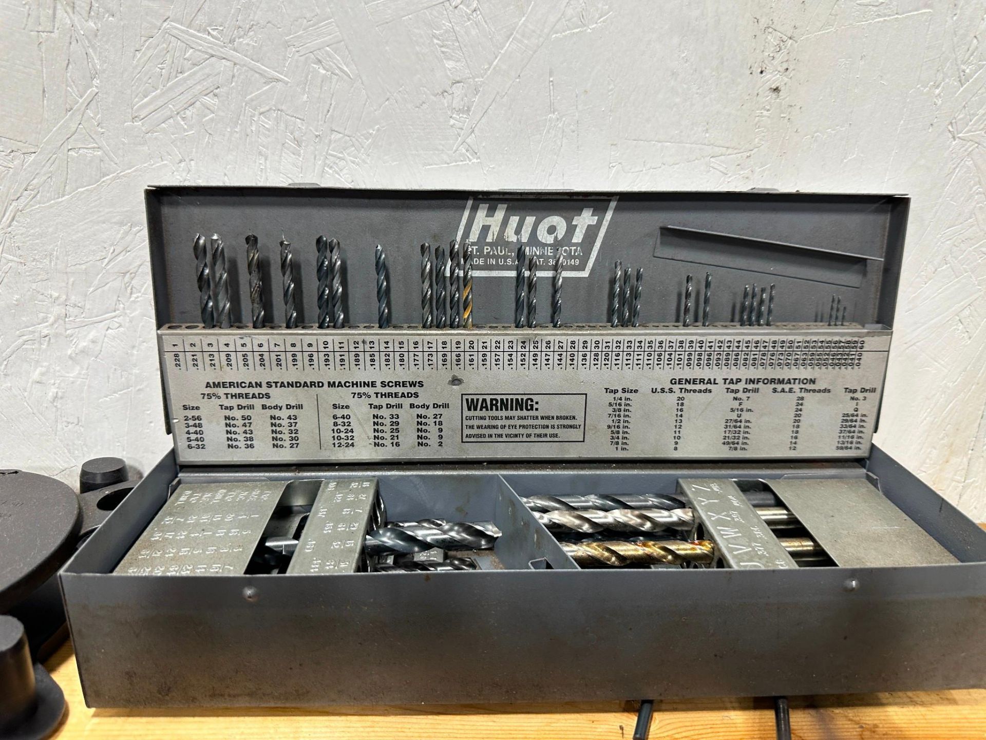 HUOT DRILL CABINETS AND ASSORTED DRILL BITS SPECIFICATIONS MANUFACTURER ...