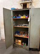 LARGE INDUSTRIAL STORAGE CABINET WITH ASSORTED MACHINE SHOP TOOLING AND END MILLS