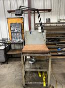 STARRETT GRADE A PINK GRANITE SURFACE PLATE WITH MOBILE CART AND TASK LAMP