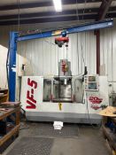 VESTAL JIB-P-10-10-10 FLOOR MOUNTED JIB CRANE 1000 LB CAPACITY WITH ELECTRIC HOIST