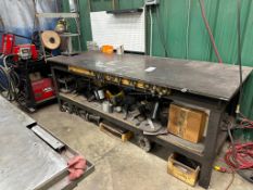 HEAVY-DUTY STEEL WELDING FIXTURE TABLE WITH TOOLING AND ABRASIVES