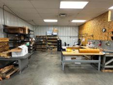 CONTENTS OF SHIPPING DEPARTMENT AND OFFICE STATION WITH PACKAGING EQUIPMENT