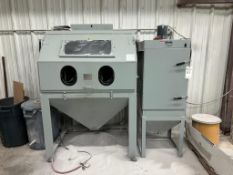 CYCLONE ABRASIVE SANDBLASTING OR BEAD BLAST CABINET WITH AN INTEGRATED OR ATTACHED DUST COLLECTOR