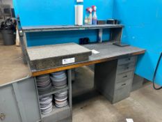 PRECISION GRANITE SURFACE PLATE ON METAL WORKBENCH