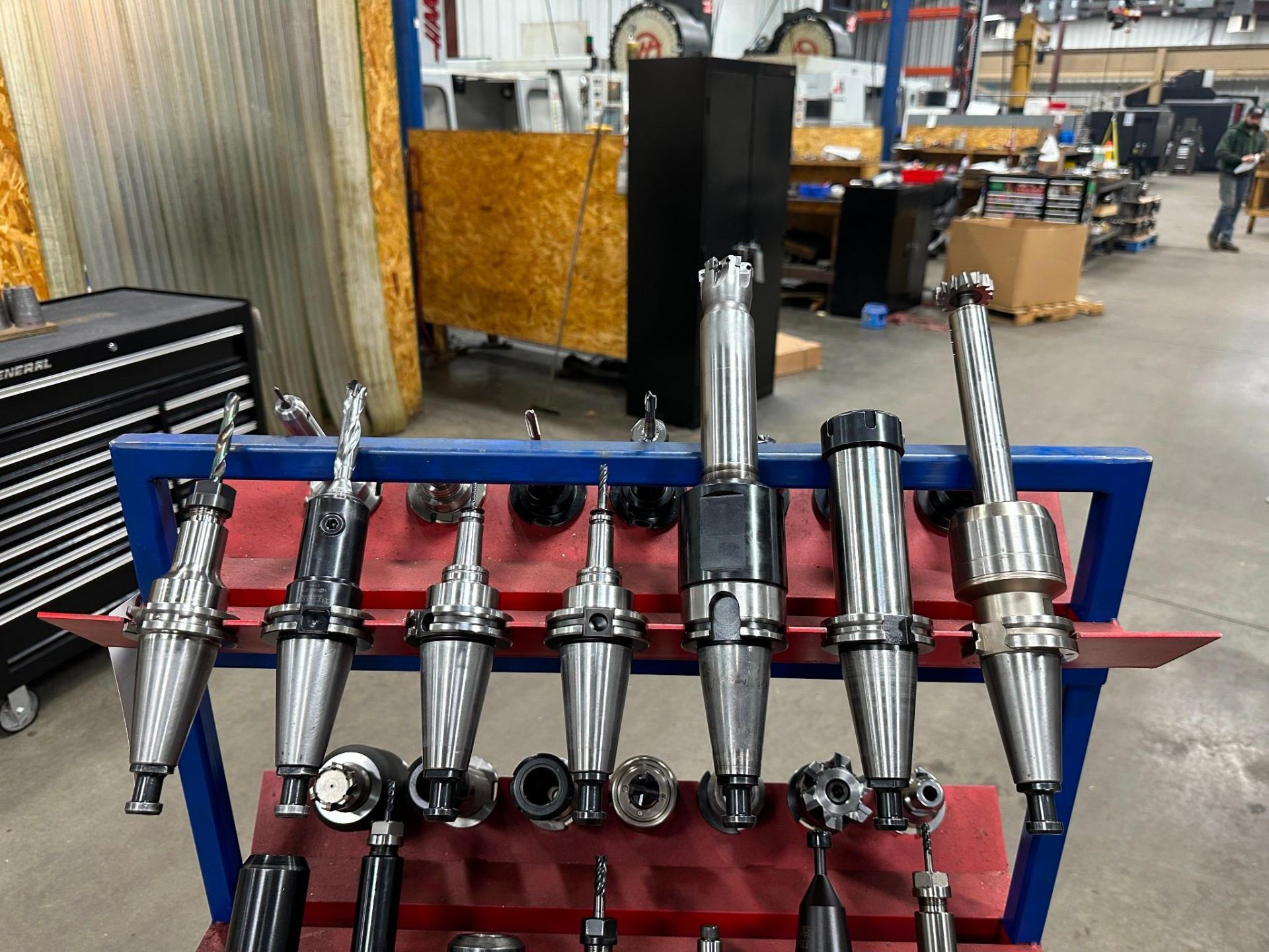 ASSORTED CAT40 TAPER TOOL HOLDERS AND ROLLING RACK SPECIFICATIONS TAPER ...