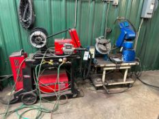 ROBOTIC WELDING CELL WITH LINCOLN POWER WAVE 355M AND FANUC 6-AXIS ROBOT