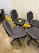 ONE LOT: FOUR TASK CHAIR -FABRIC COVER