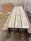 WOOD/METAL PICNIC TABLE