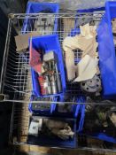 MISC. ITEMS ON PALLET W WIRE BINS THAT ARE ABOUT 1.5'X3'