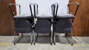 LOT OF (10) PADDED OFFICE CHAIRS