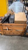 CRASTE OF ASSORTED DELL INVENTORY CONTROL COMPUTER SYSTEMS AND PARTS