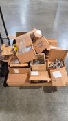 RACK OF ASSORTED DESK DRAWER AND CABINET DOOR PARTS