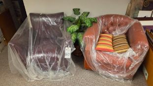 SET OF 2 LEATHER CHAIRS