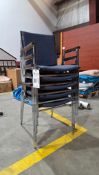 LOT OF 5 OFFICE CHAIRS & 2 MOBILE PADDED OFFICE CHAIRS