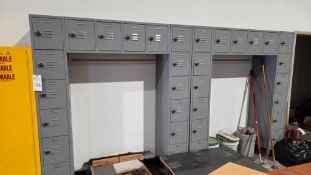 2 ARCHED FORMAT LOCKABLE CUBBY LOCKER SYSTEMS