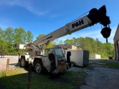 P&H CENTURY 122D ROUGH TERRAIN HYDRAULIC CRANE, 22-TON CAPACITY, 62' MAIN BOOM, 4-WHEEL DRIVE/STEER