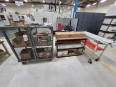 INDUSTRIAL MOBILE WIRE SECURITY CAGE, WIRE CART, AND SHELF