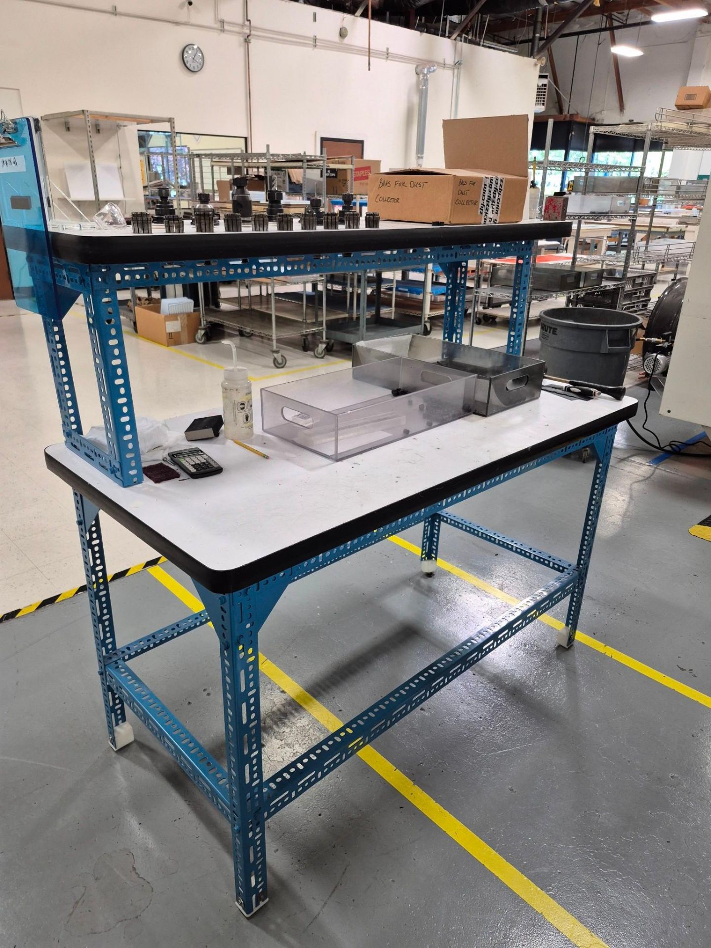 (6) CUSTOM CNC OPERATOR STATIONS / WORKBENCHES *CONTENTS NOT INCLUDED ...
