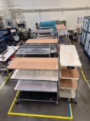 ASSORTED INDUSTRIAL CHROME WIRE SHELVING MOBILE CARTS