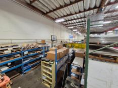 ASSORTED TEARDROP PALLET RACKS AND METAL SHELVES *CONTENTS NOT INCLUDED