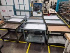 ASSORTED INDUSTRIAL HEAVY-DUTY STEEL SERVICE & UTILITY CARTS