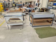 (2) CUSTOM WATER-COOLED STRIP FORMING TABLE SETS. ONE WITH QUARTZ TUBE HEATING
