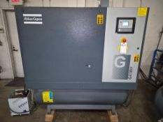 2017 ATLAS COPCO GA18FF 25 HP ROTARY SCREW COMPRESSOR - INTEGRATED DRYER & 132 GALLON TANK