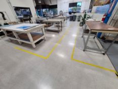 ASSORTED SHOP TABLES *WITHOUT CONTENTS