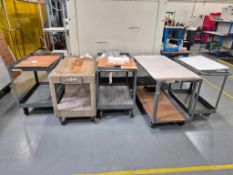 ASSORTED ROLLING SERVICE AND UTILITY CARTS