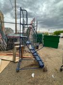 6-STEP STEEL ROLLING WAREHOUSE LADDER