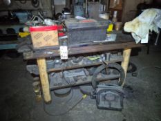 CUSTOM HEAVY-DUTY FABRICATED STEEL WORKBENCH, 65