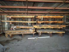 (2) INDUSTRIAL HEAVY-DUTY CANTILEVER SHEET RACKS WITH CONTENTS - MULTI-TIER *CONTENTS INCLUDED