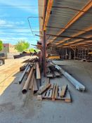 HEAVY-DUTY SINGLE-SIDED CANTILEVER RACK , STRUCTURAL STEEL WITH ASSORTED BAR AND CHANNEL STOCK