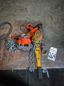 (2) LEVER HOISTS ( 1.5 TON CAPACITY)