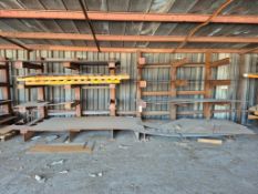 (2) INDUSTRIAL HEAVY-DUTY CANTILEVER SHEET RACKS WITH CONTENTS - MULTI-TIER *CONTENTS INCLUDED