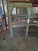 HYDRAULIC PRESS WITH NORCO 10,000 PSI FOOT PUMP & ENERPAC RR-1012 CYLINDER